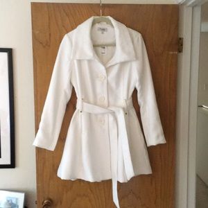 Charlotte Russe Wool Blend Winter White Coat Size